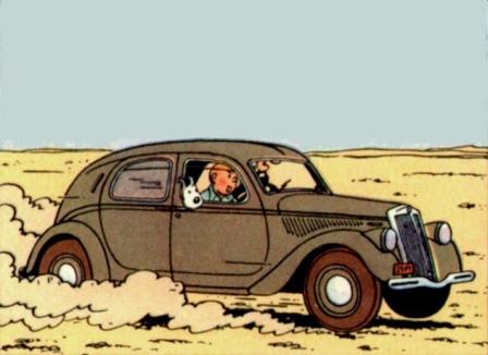 Lancia Aprilia Claire Tintin au pays de lor noir